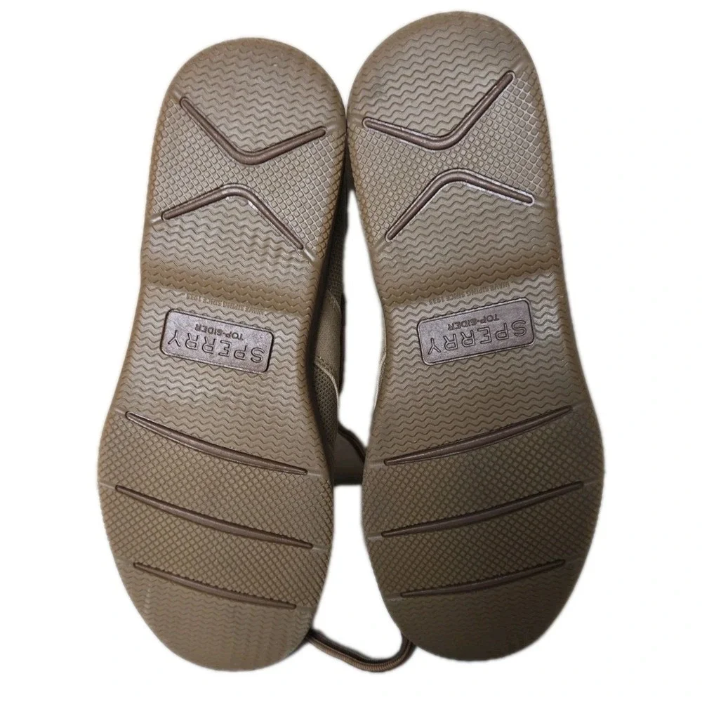 Sperry Top-Sider Surveyor 2 Eye Taupe Deck Boat Shoes Men's Size 8.5